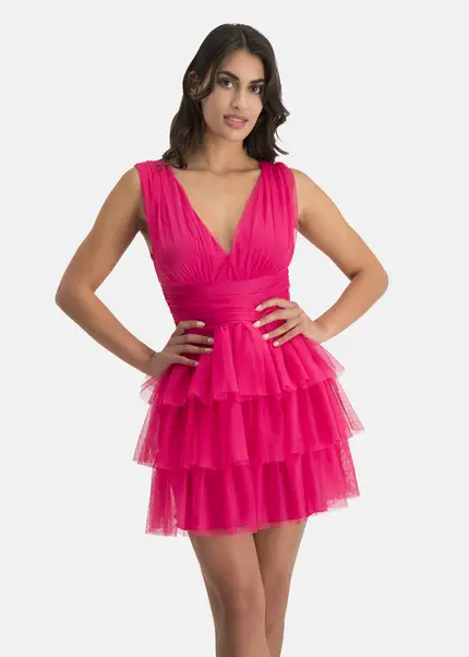 Nicowa Tulle Mini Dress - STELLOWA In PINKarticle Number NC7A12030044E-139