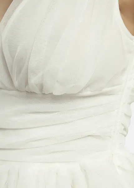 Nicowa Tulle Mini Dress - STELLOWA In Whitearticle Number NC9A1400411E-004