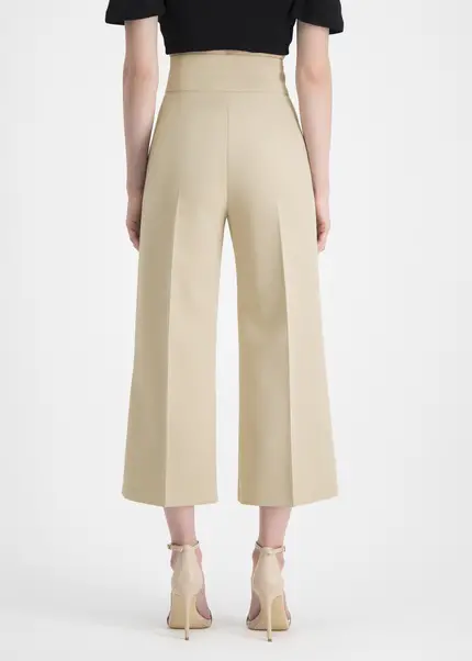 Nicowa Twill Culottes With Creases – CORADUE In BEIGEarticle Number NC7A12016011E-138