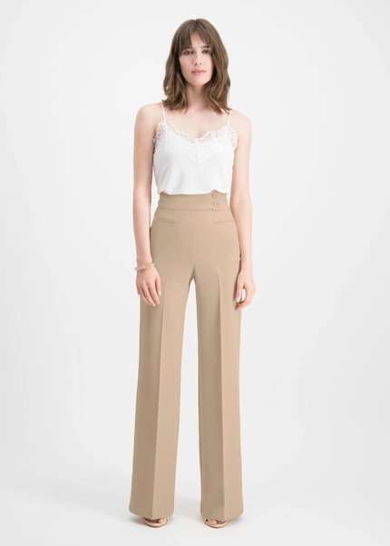 Nicowa Twill Marlene Trousers - COREANA In Beigearticle Number NC8A22002022E-138