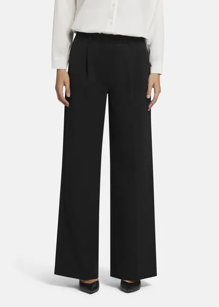 Nicowa Wide Leg Twill Pants - VINIWIA In BLACKarticle Number NC9A24003019E-002