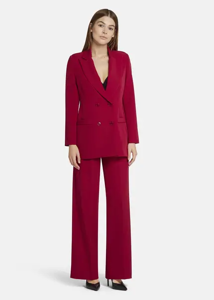 Nicowa Wide Leg Twill Pants - VINIWIA In REDarticle Number NC9A24002014E-014