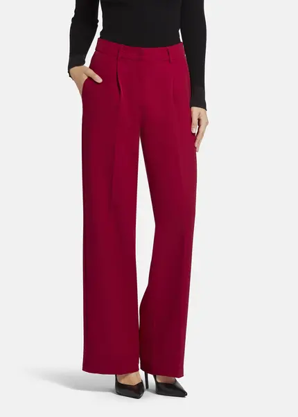 Nicowa Wide Leg Twill Pants - VINIWIA In REDarticle Number NC9A24002014E-014
