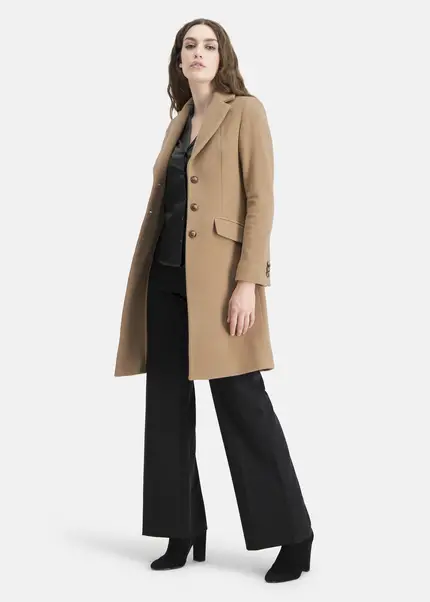 Nicowa Wool Coat With Faux Flap Pockets – KAMOWA In CAMELarticle Number NC5A52004022E-101