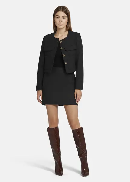 Nicowa Wool Jacket With Pockets - LANEVIA In ANTHRACITEarticle Number NC9A22803038E-007