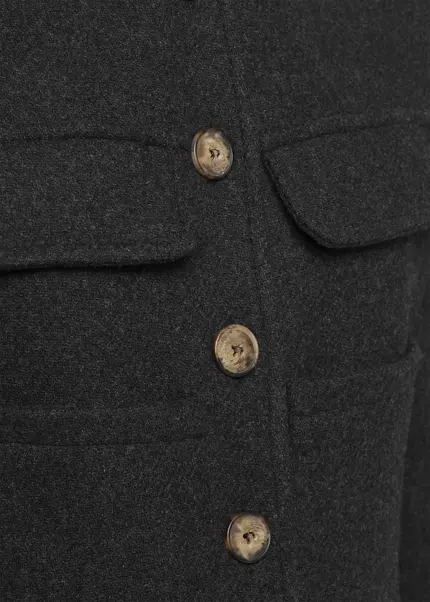 Nicowa Wool Jacket With Pockets - LANEVIA In ANTHRACITEarticle Number NC9A22803038E-007