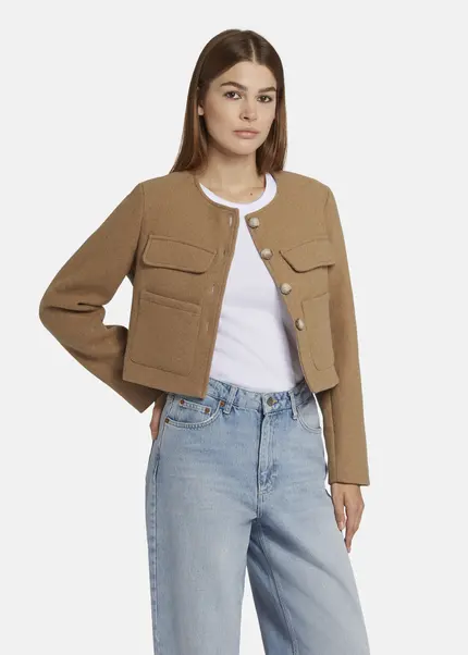 Nicowa Wool Jacket With Pockets - LANEVIA In BEIGEarticle Number NC9A22803010E-138