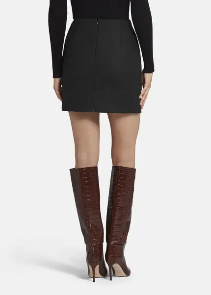 Nicowa Wool Mini Skirt - LANINO In ANTHRACITEarticle Number NC9A24016038E-007