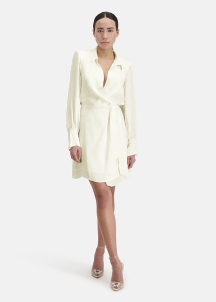 Nicowa Wrap Dress With Shoulder Pads - TIFOWA In WHITEarticle Number NC8A12014011E-004