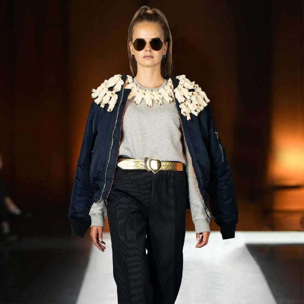 NIL+MON Bomber Jacket "White Bears"