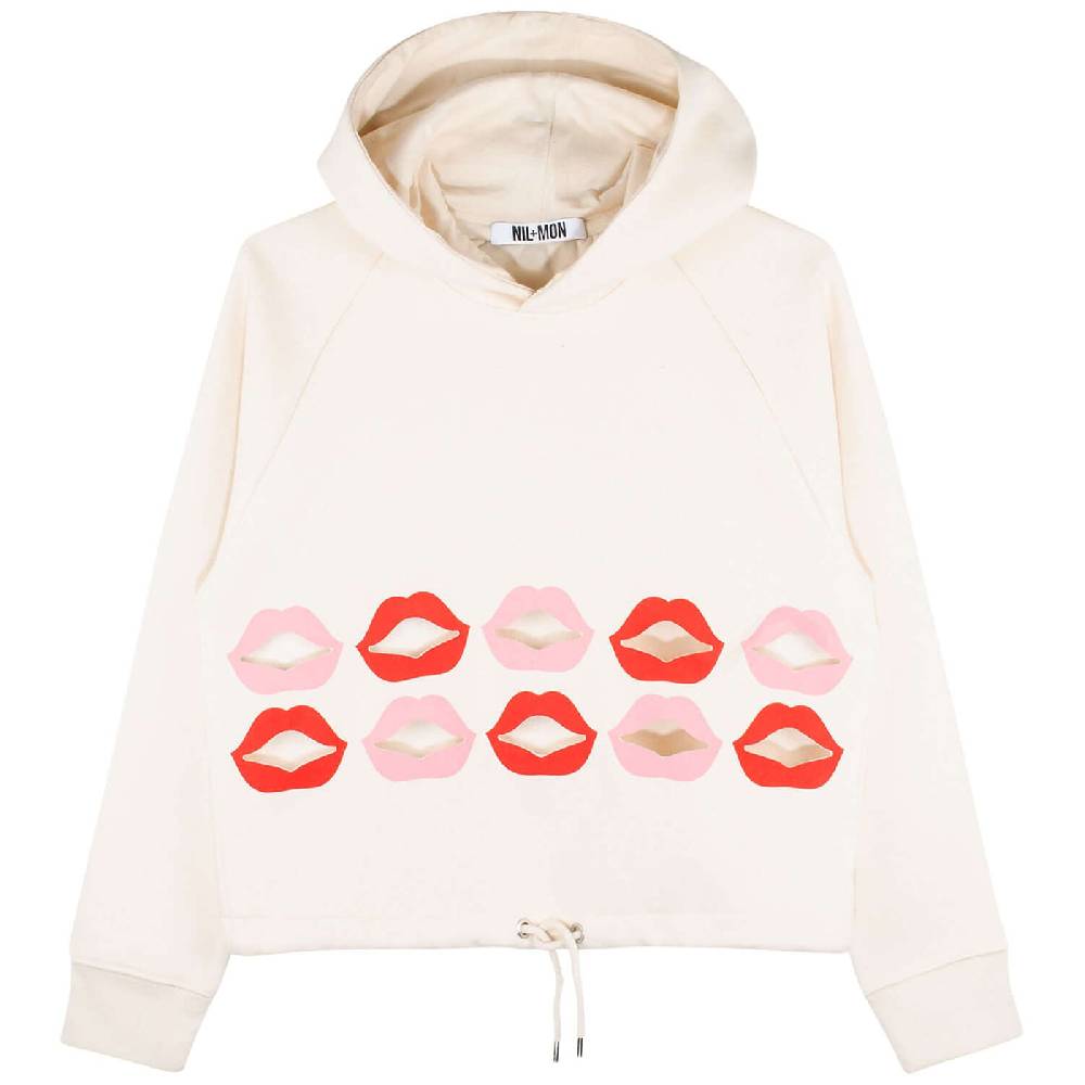NIL+MON Crop Hoodie "Lovely Lips"