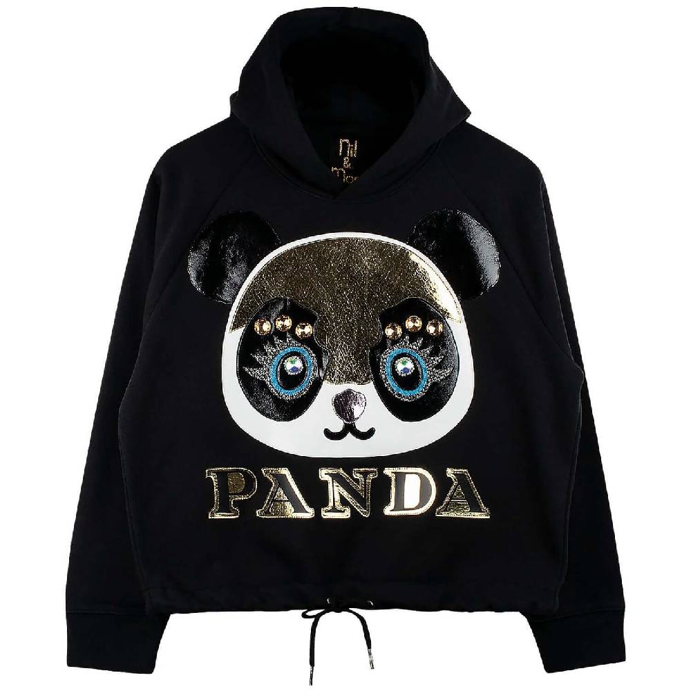 NIL+MON Crop Hoodie "Panda"