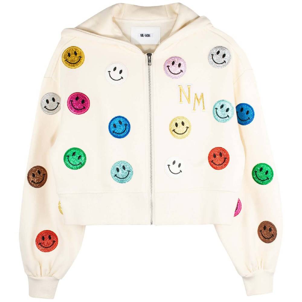 NIL+MON Crop Hoodie "Smiles"