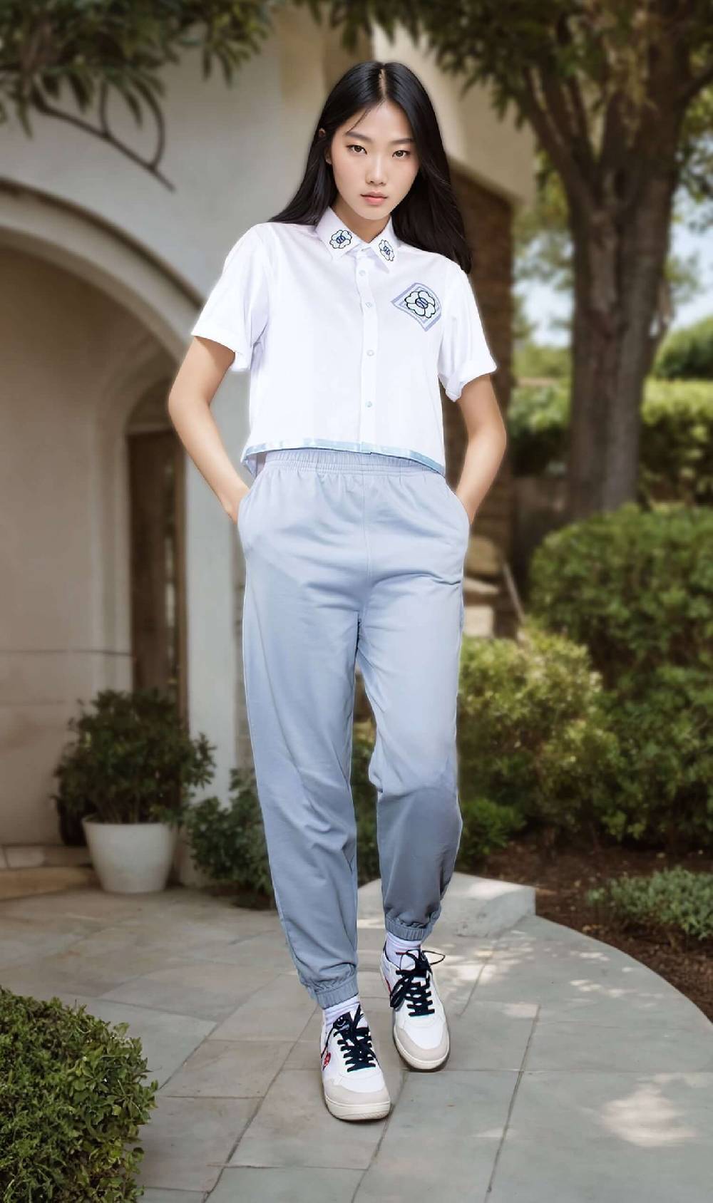 NIL+MON Crop Shirt "Clover"