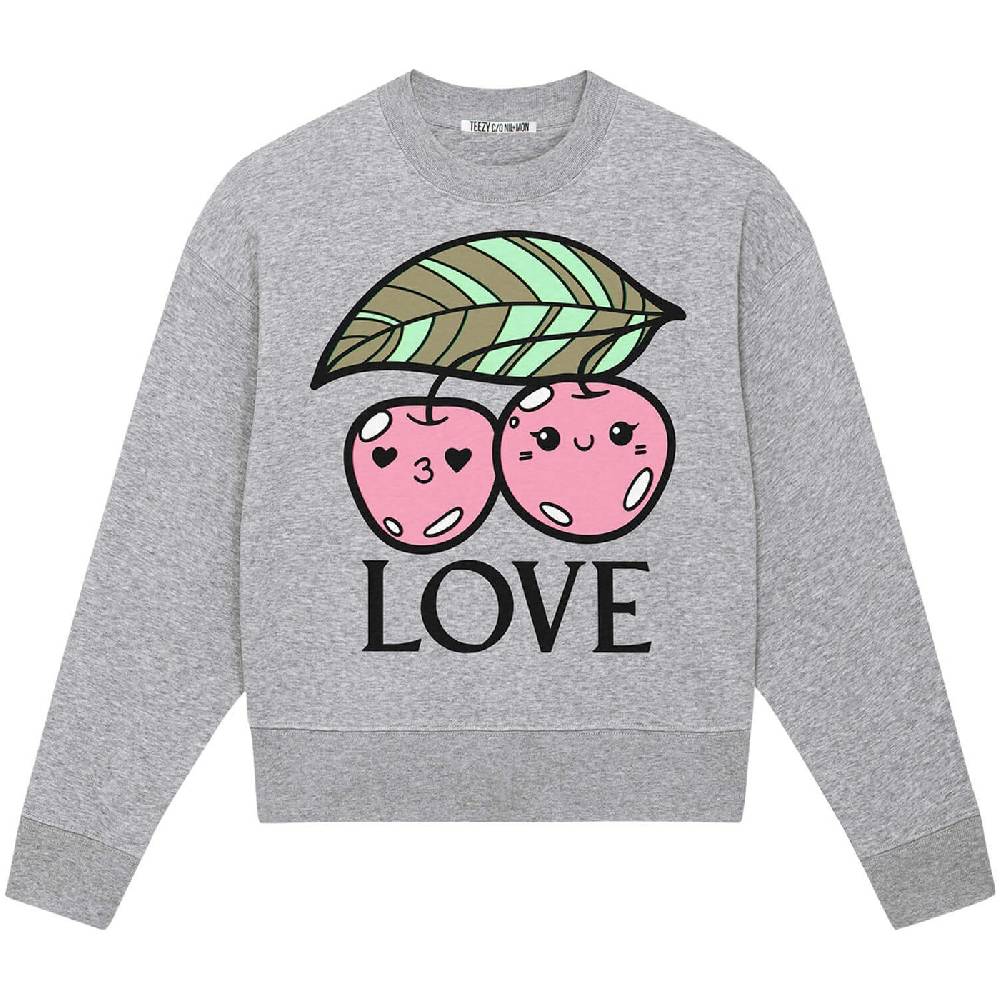 NIL+MON Crop Sweatshirt "TZ Cherry"
