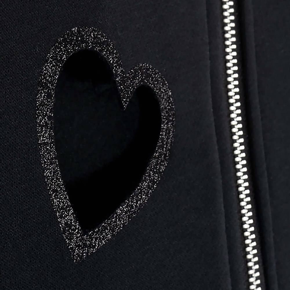 NIL+MON Crop Zip Hoodie "Flying Hearts"