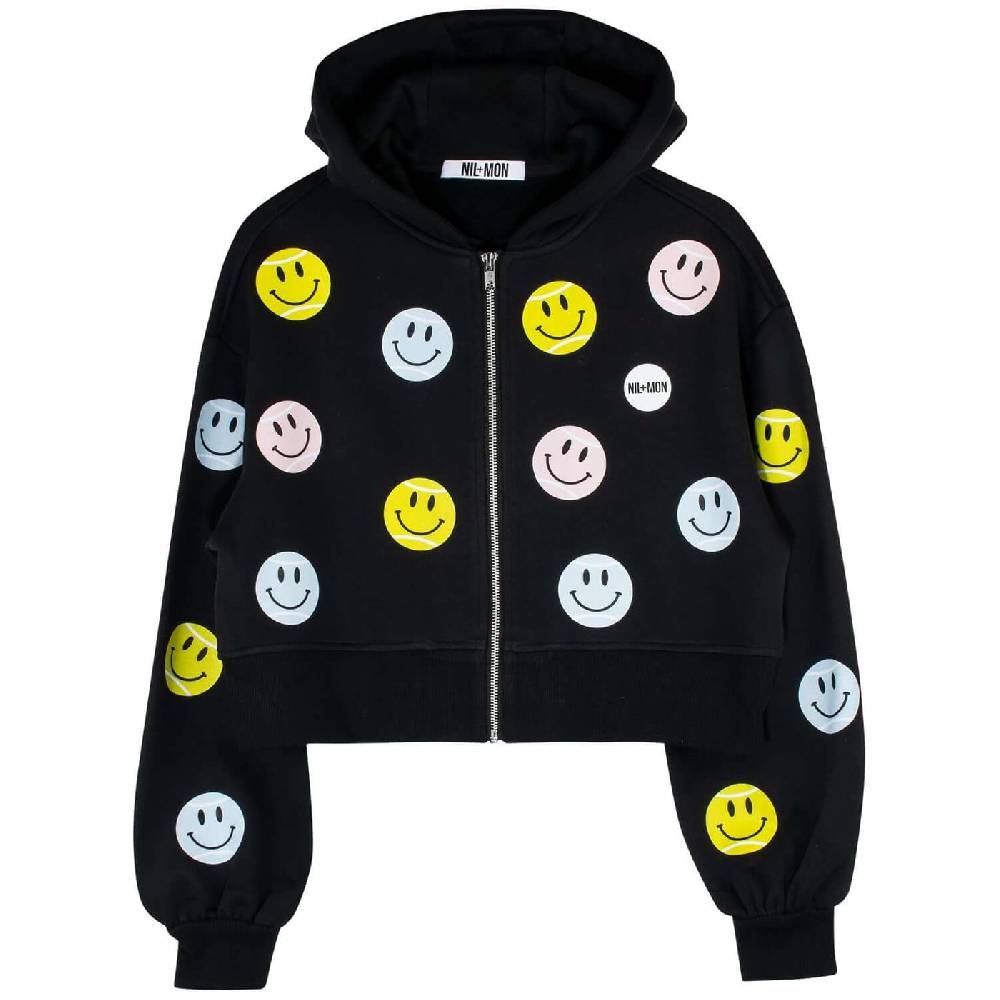 NIL+MON Crop Zip Hoodie "T-Ball"