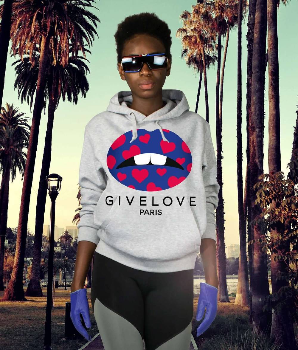 NIL+MON Hoodie "TZ Givelove Blue"