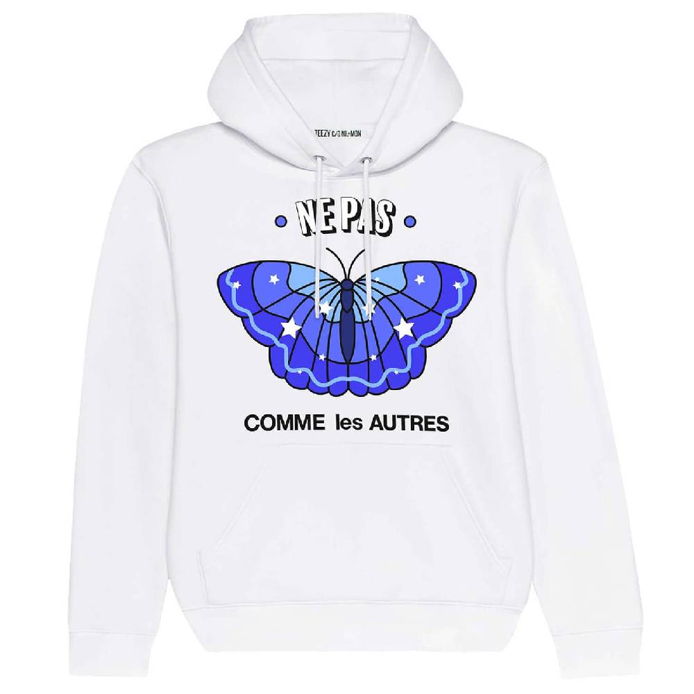 NIL+MON Hoodie "TZ Ne Pas Blue"