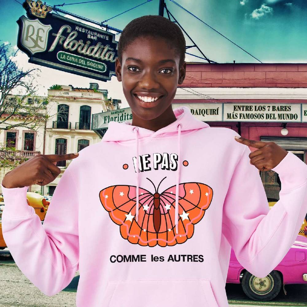 NIL+MON Hoodie "TZ Ne Pas Red"