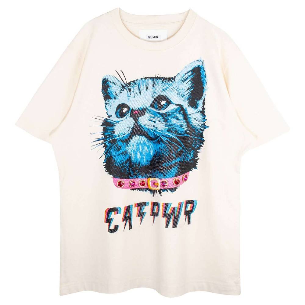 NIL+MON Oversize Tee "Cat PWR"