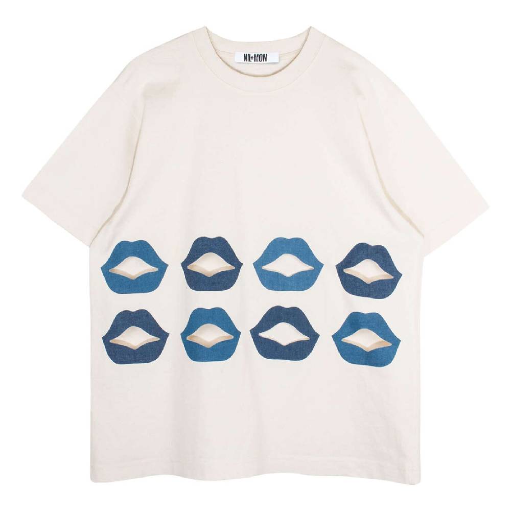 NIL+MON Oversize Tee "Denim Lips"