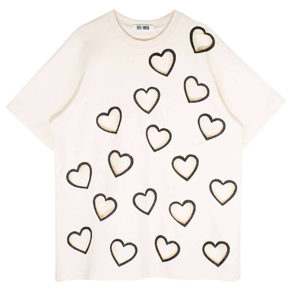 NIL+MON Oversize Tee "Flying Hearts"