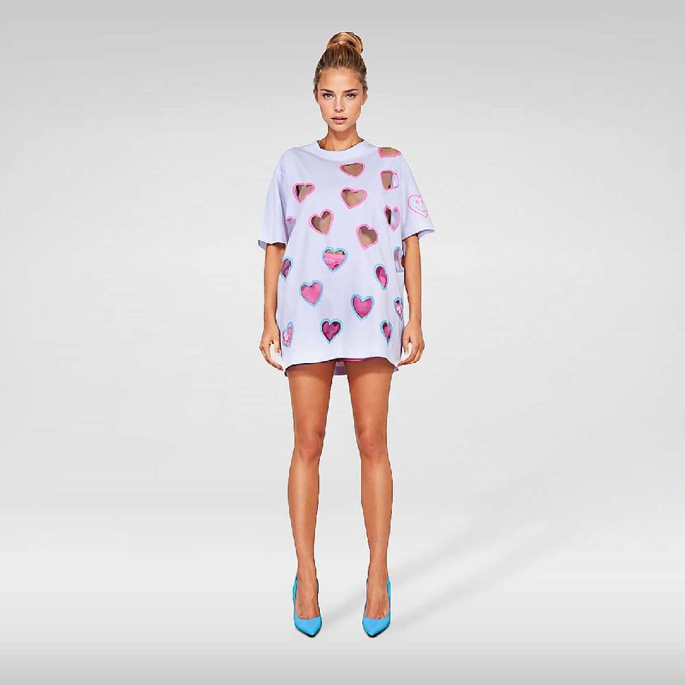 NIL+MON Oversize Tee "Flying Hearts"