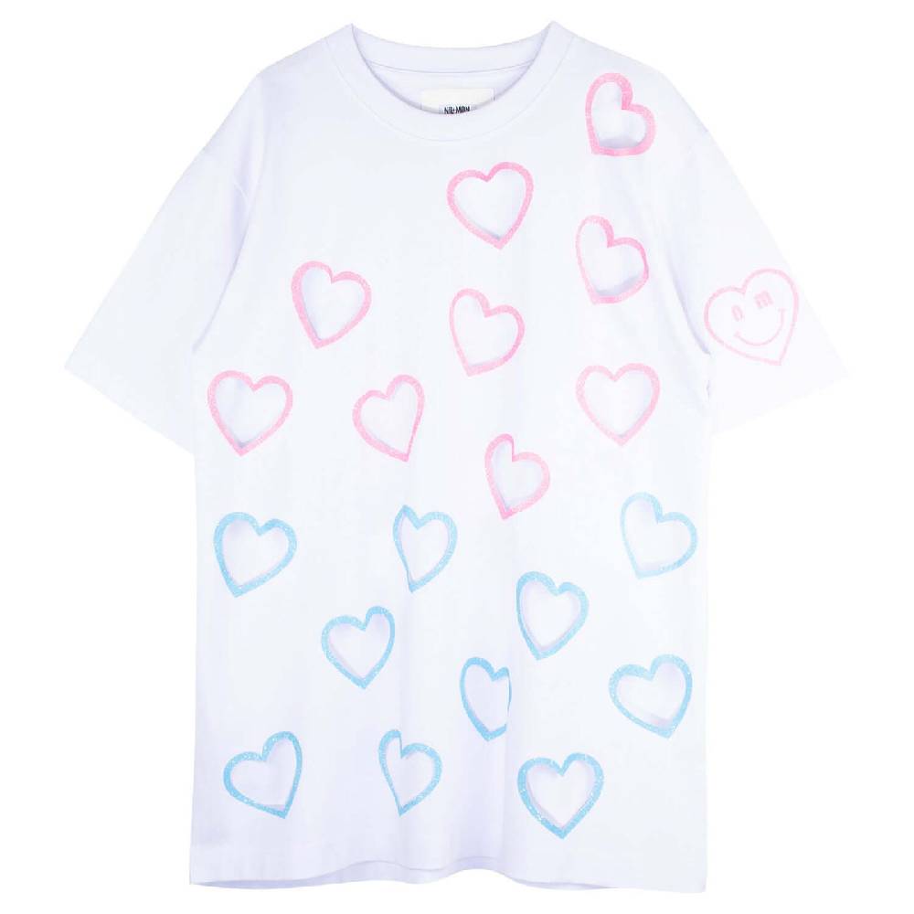 NIL+MON Oversize Tee "Flying Hearts"