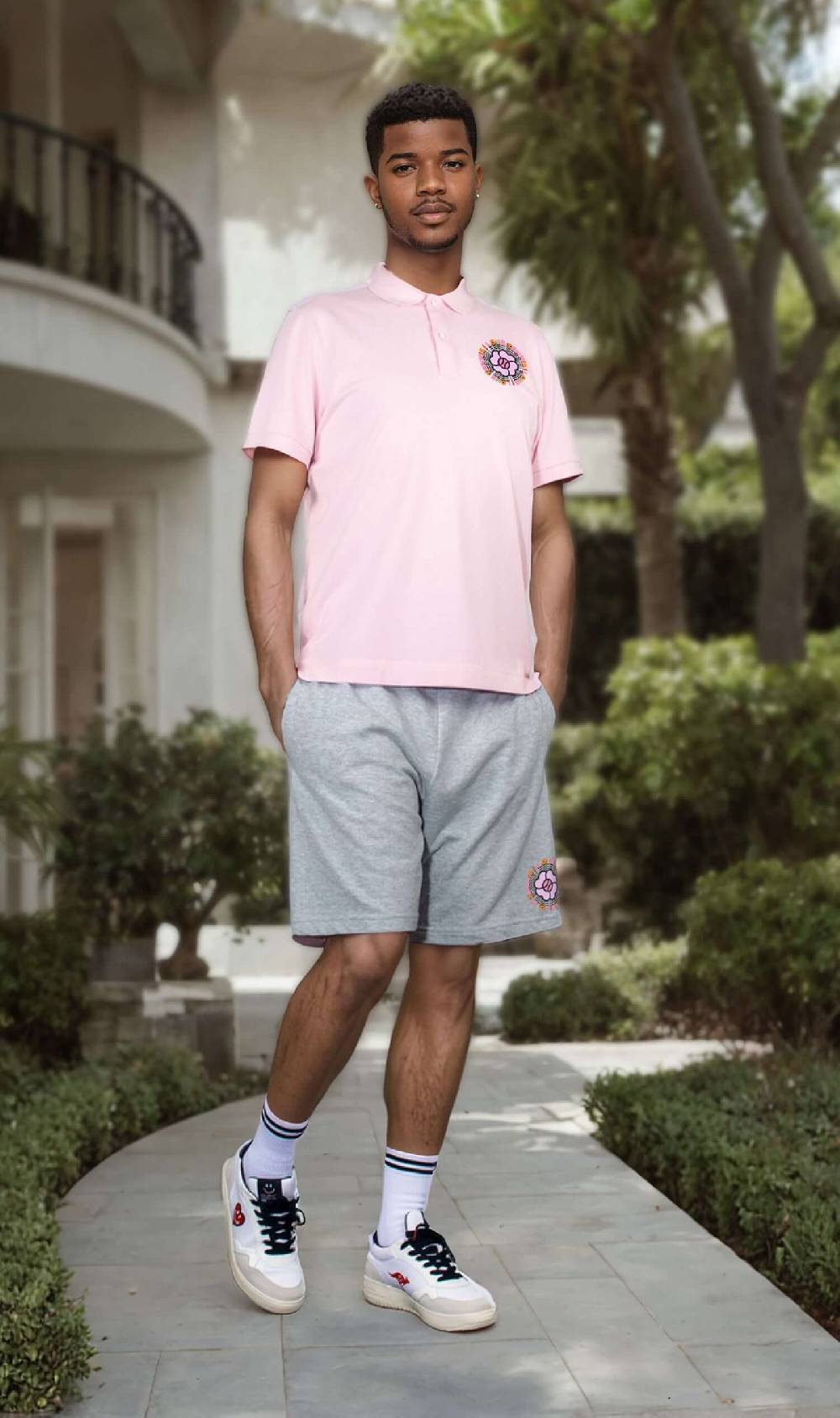 NIL+MON Polo Shirt "Circle Rose"