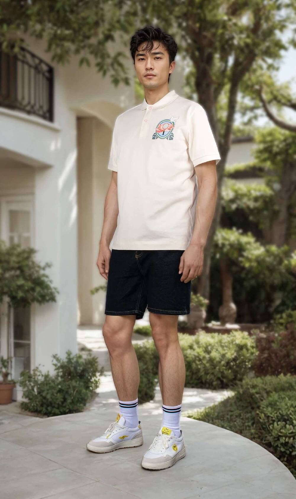 NIL+MON Polo Shirt "Dove"