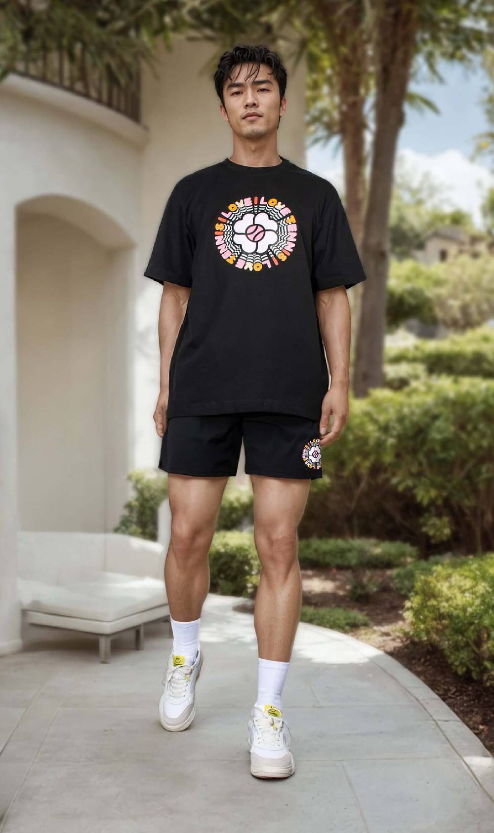 NIL+MON Shorts "Circle Rose"