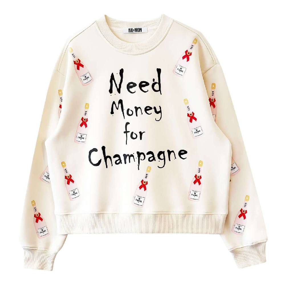NIL+MON Sweatshirt "Champagne Girl"