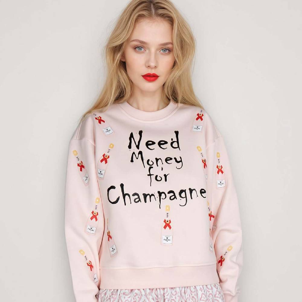 NIL+MON Sweatshirt "Champagne Girl"
