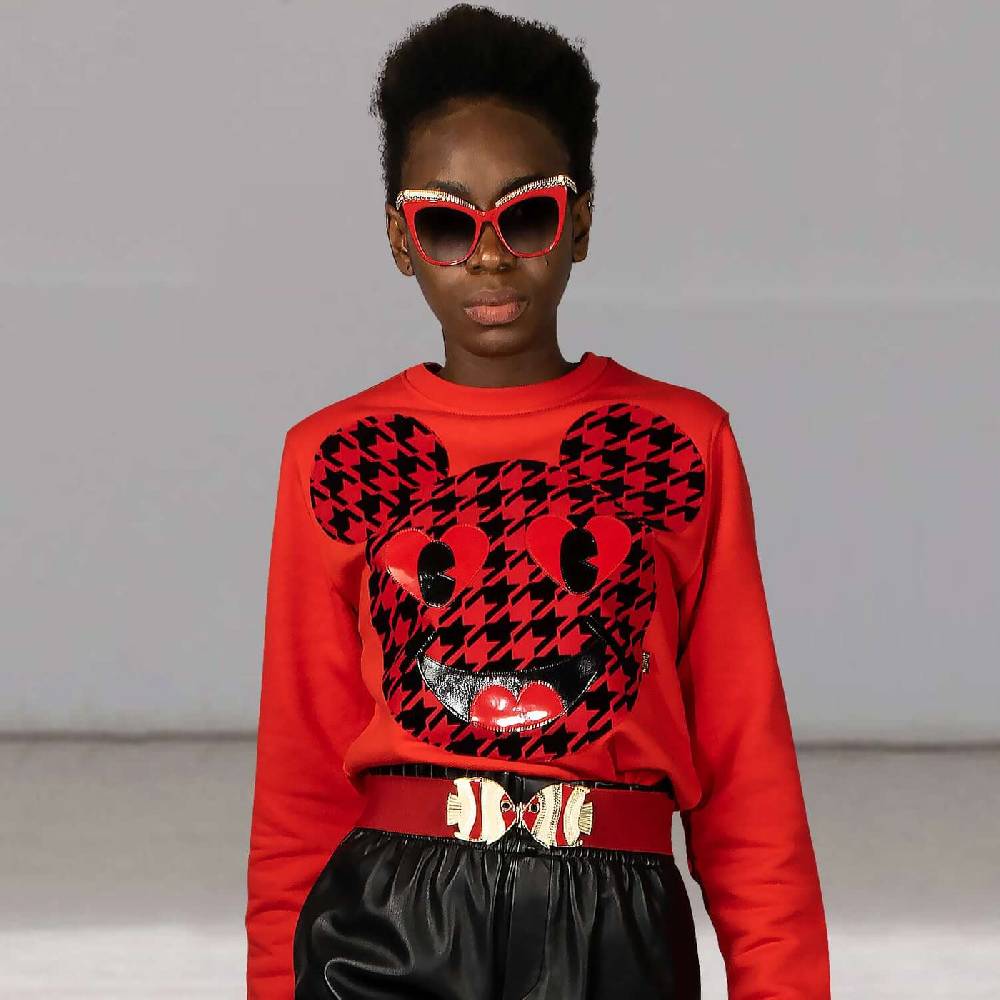 NIL+MON Sweatshirt "Chess" - Black