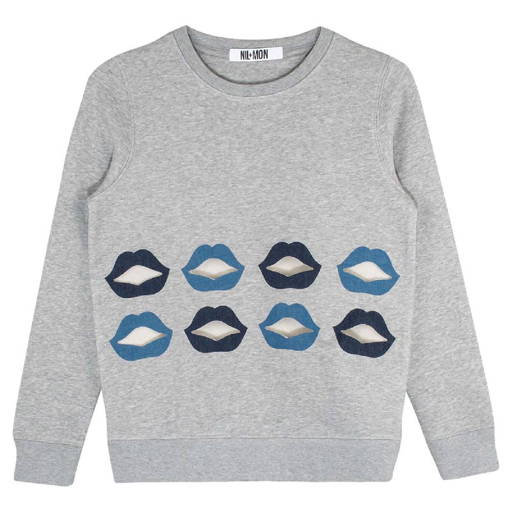 NIL+MON Sweatshirt "Denim Lips"