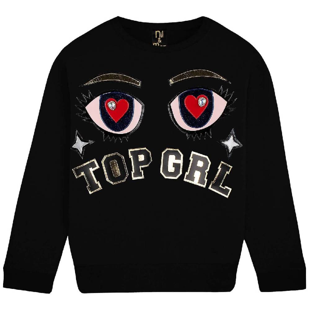 NIL+MON Sweatshirt "Top GRL"