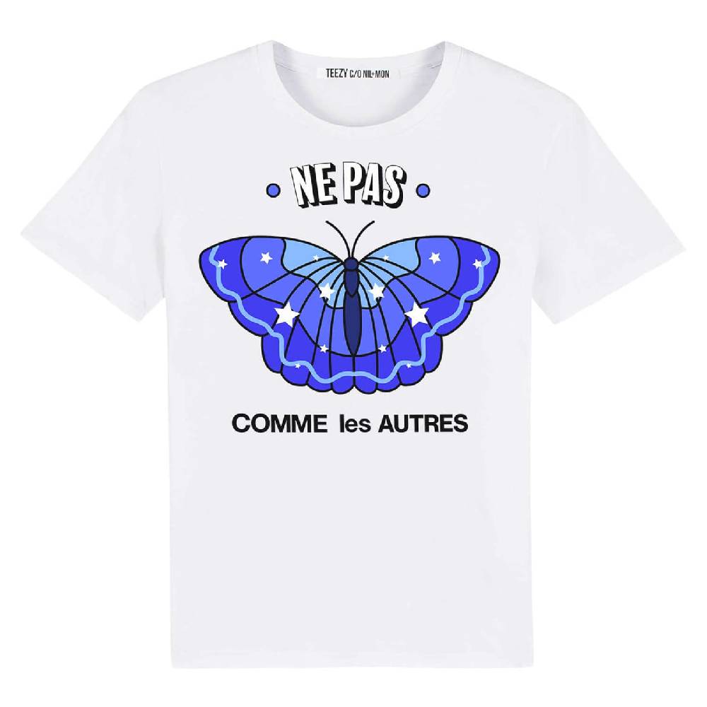 NIL+MON T-Shirt "TZ Ne Pas Blue"
