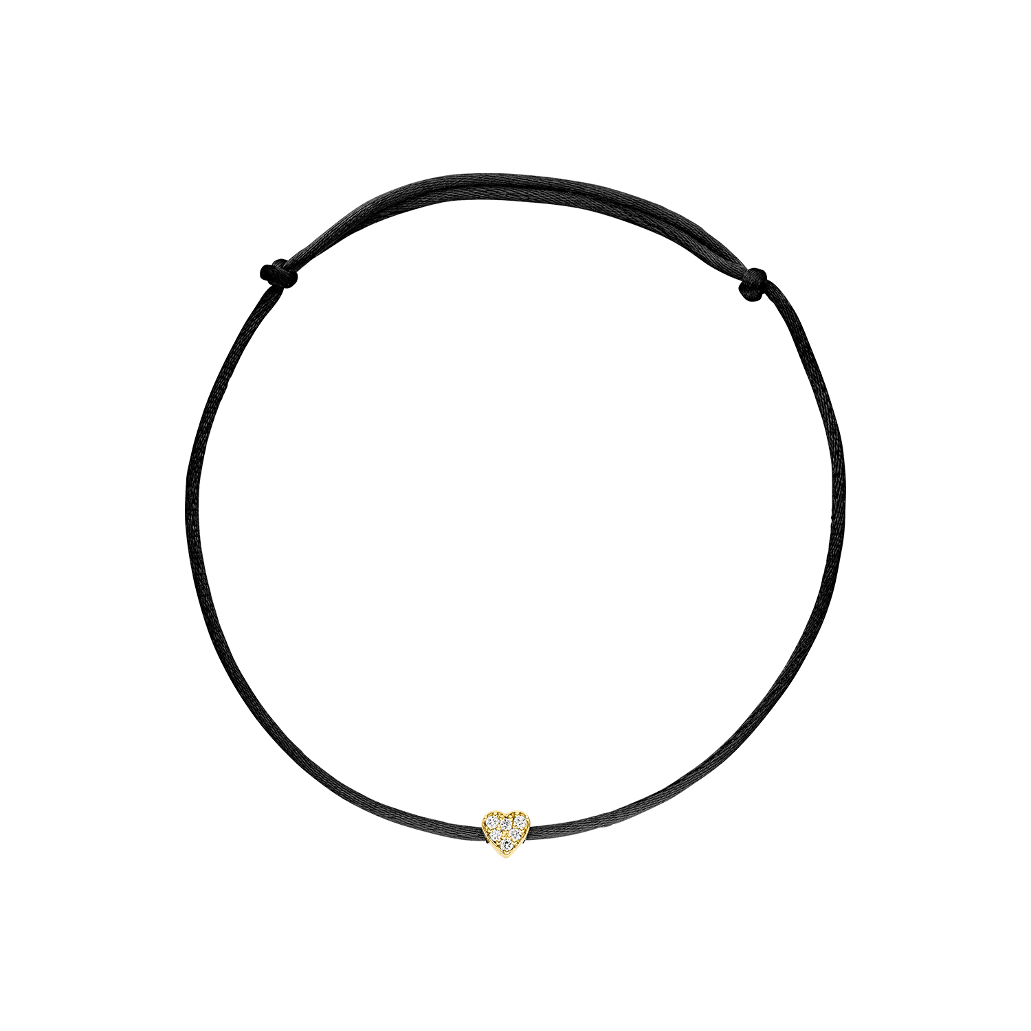 Nina Kastens Diamond Heart Bracelet Black