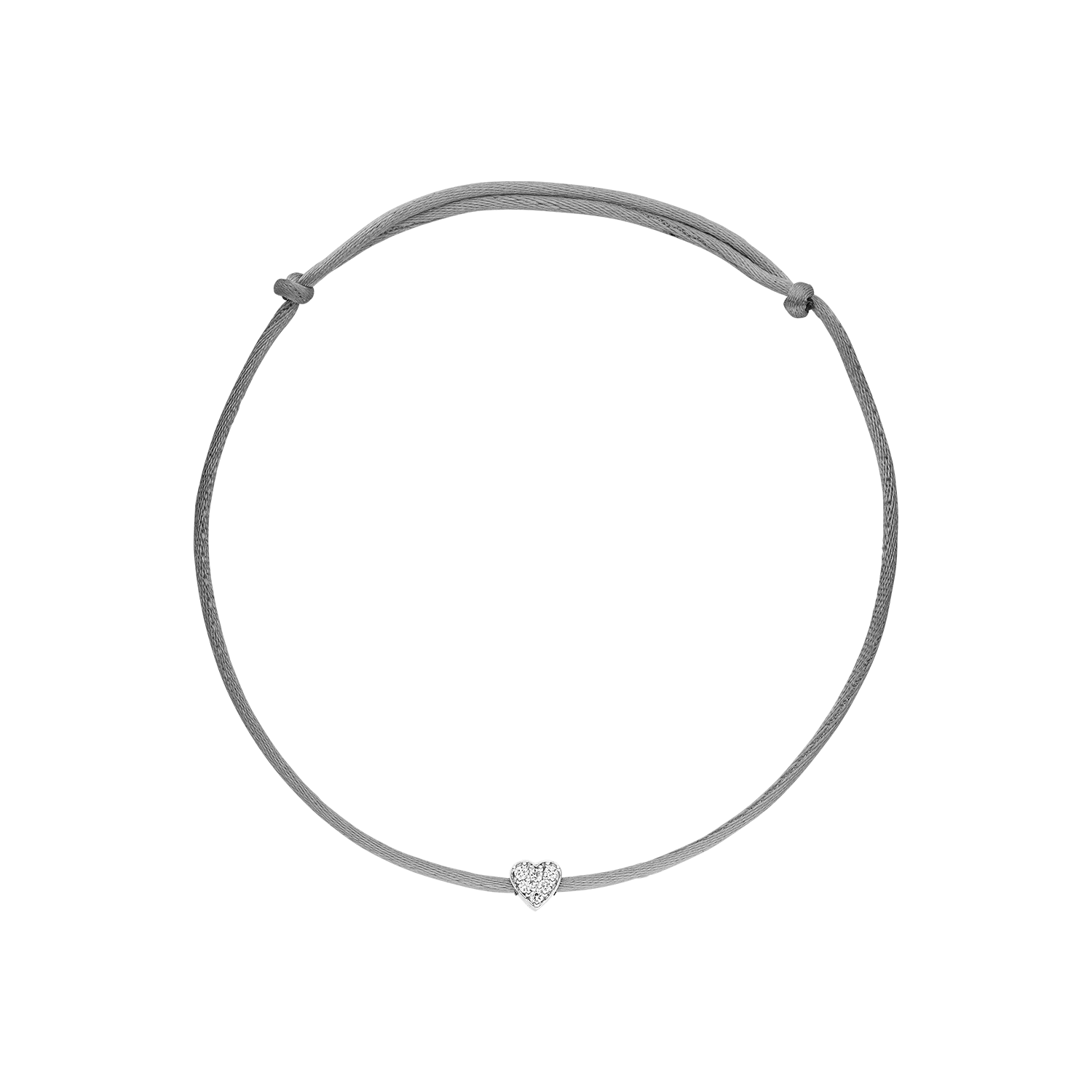 Nina Kastens Diamond Heart Bracelet Grey WG