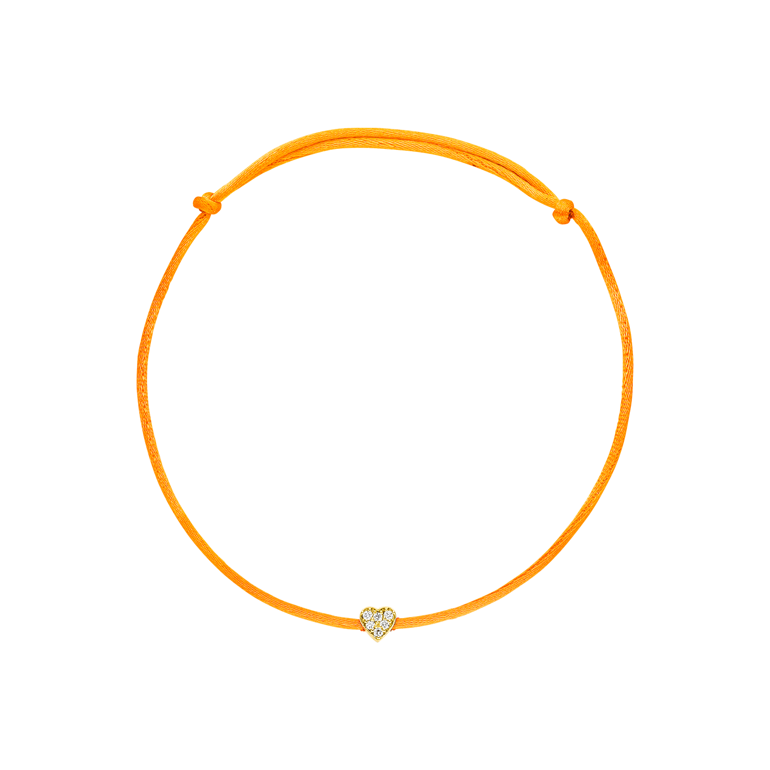 Nina Kastens Diamond Heart Bracelet Orange