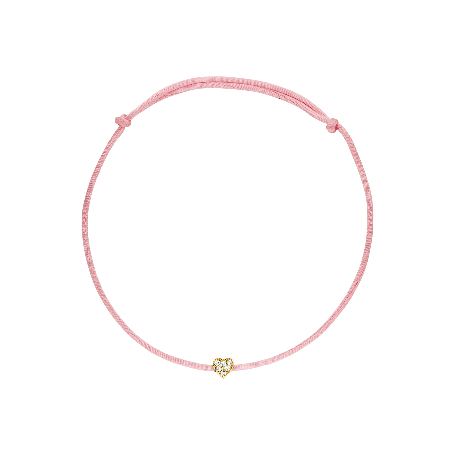 Nina Kastens Diamond Heart Bracelet Pink