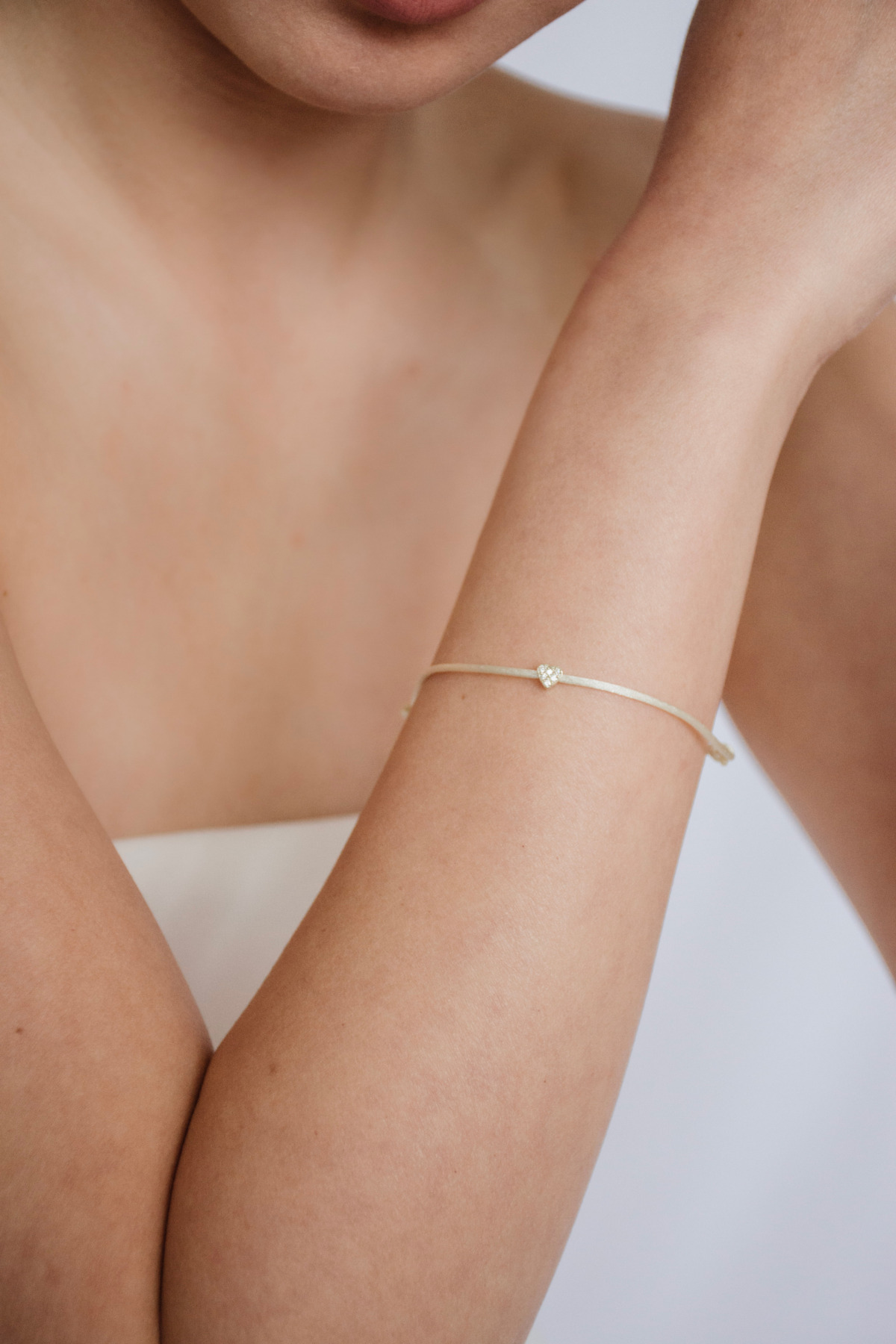 Nina Kastens Diamond Heart Bracelet White WG