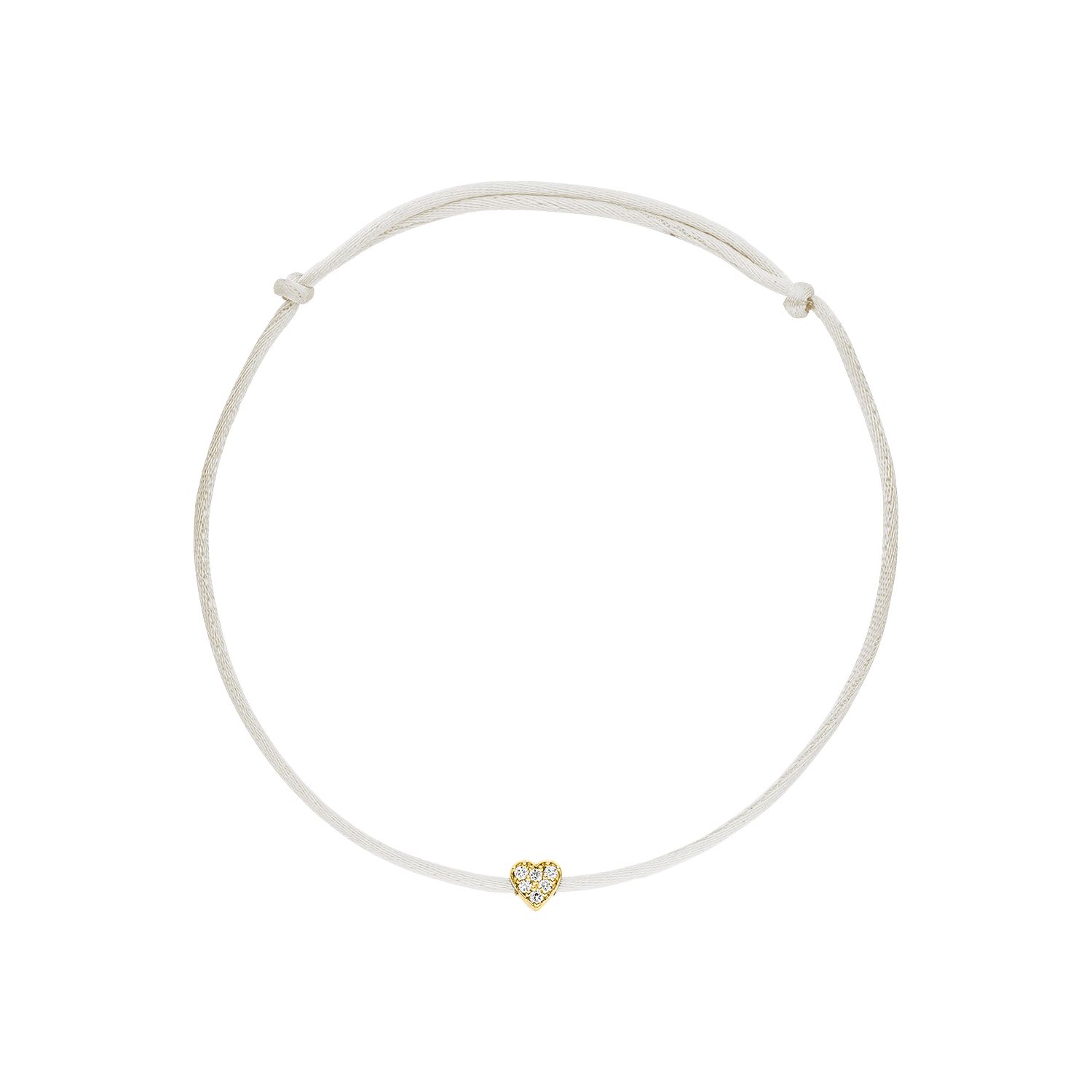 Nina Kastens Diamond Heart Bracelet White