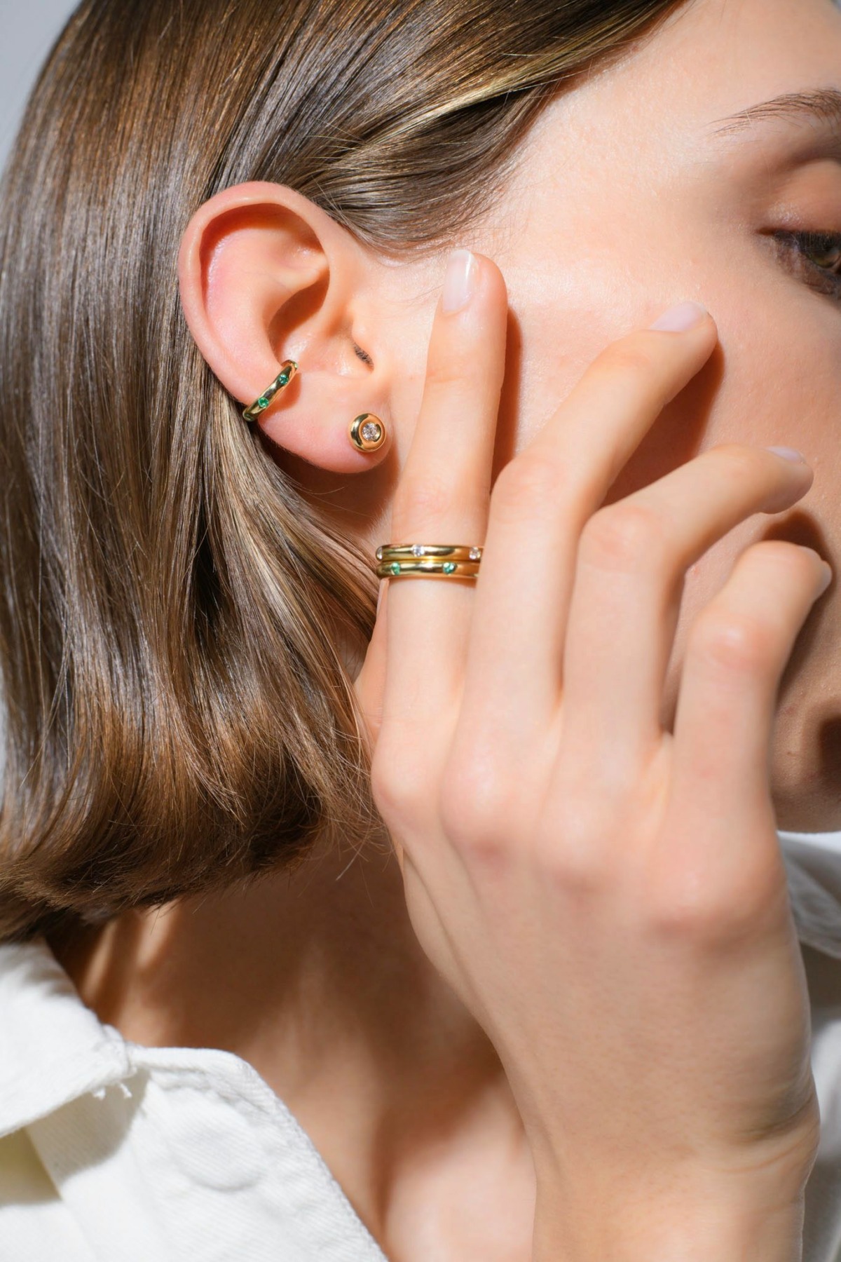 Nina Kastens Emerald Line Ear Cuff