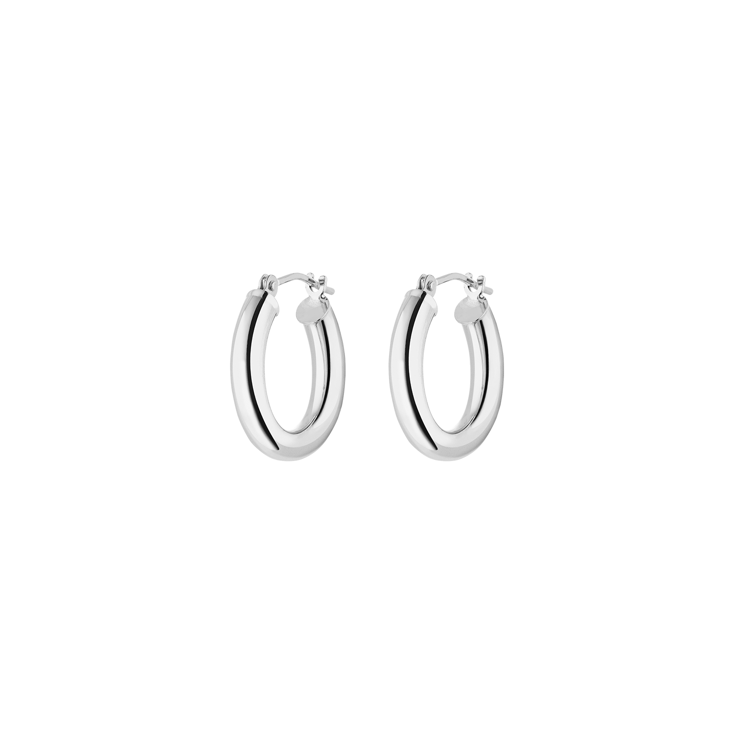 Nina Kastens Essential White Gold Hoops Small