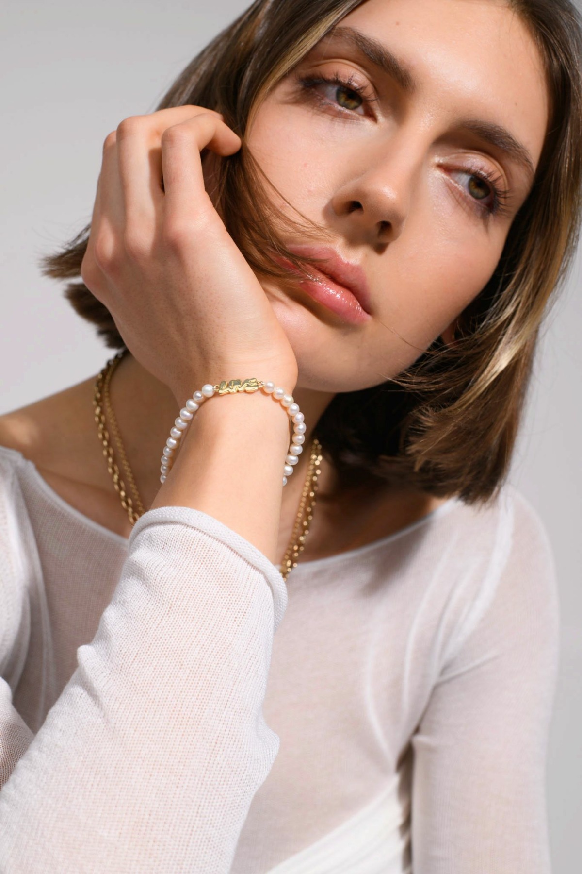 Nina Kastens LOVE Graffiti Pearl Bracelet