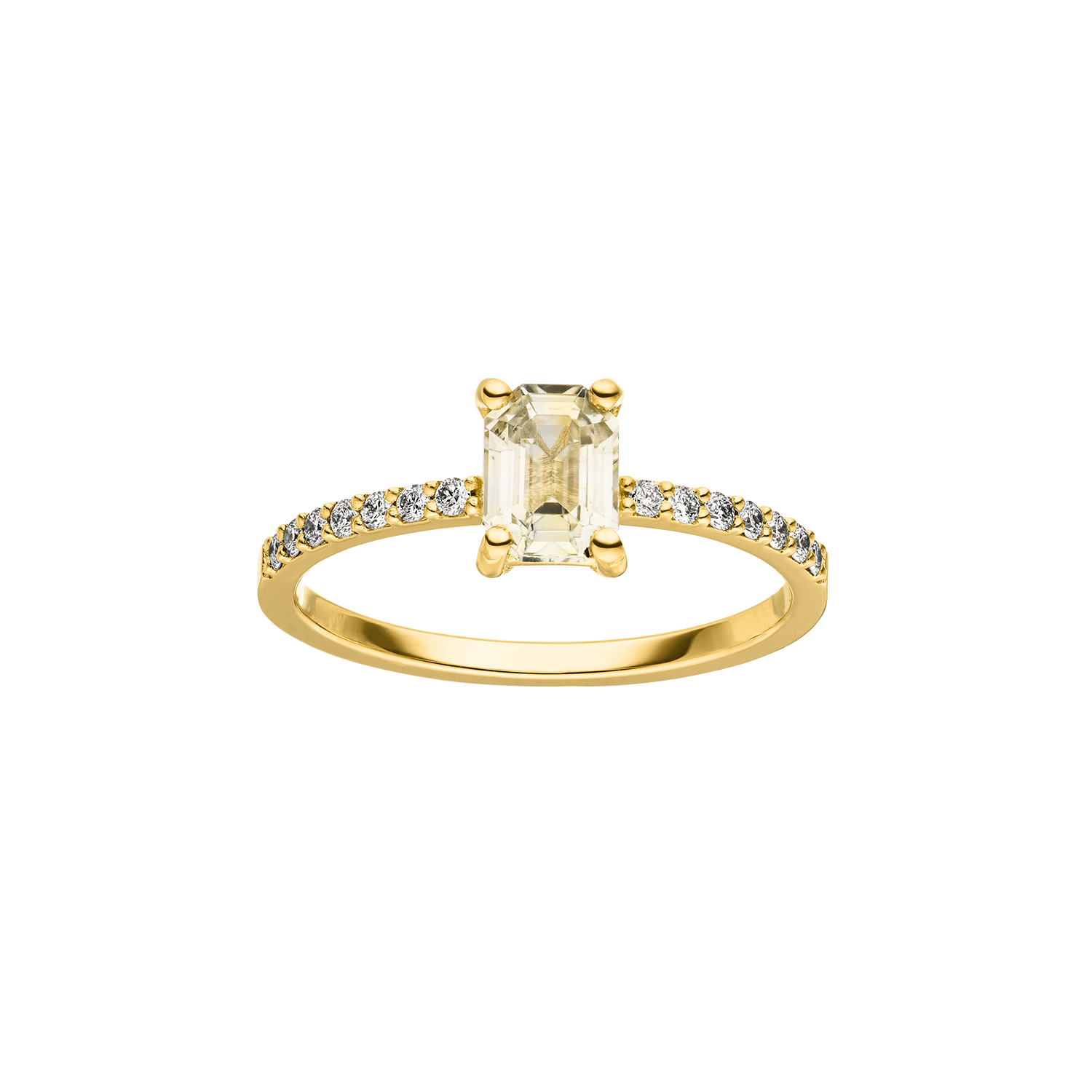 Nina Kastens Yellow Sapphire Diamond Ring