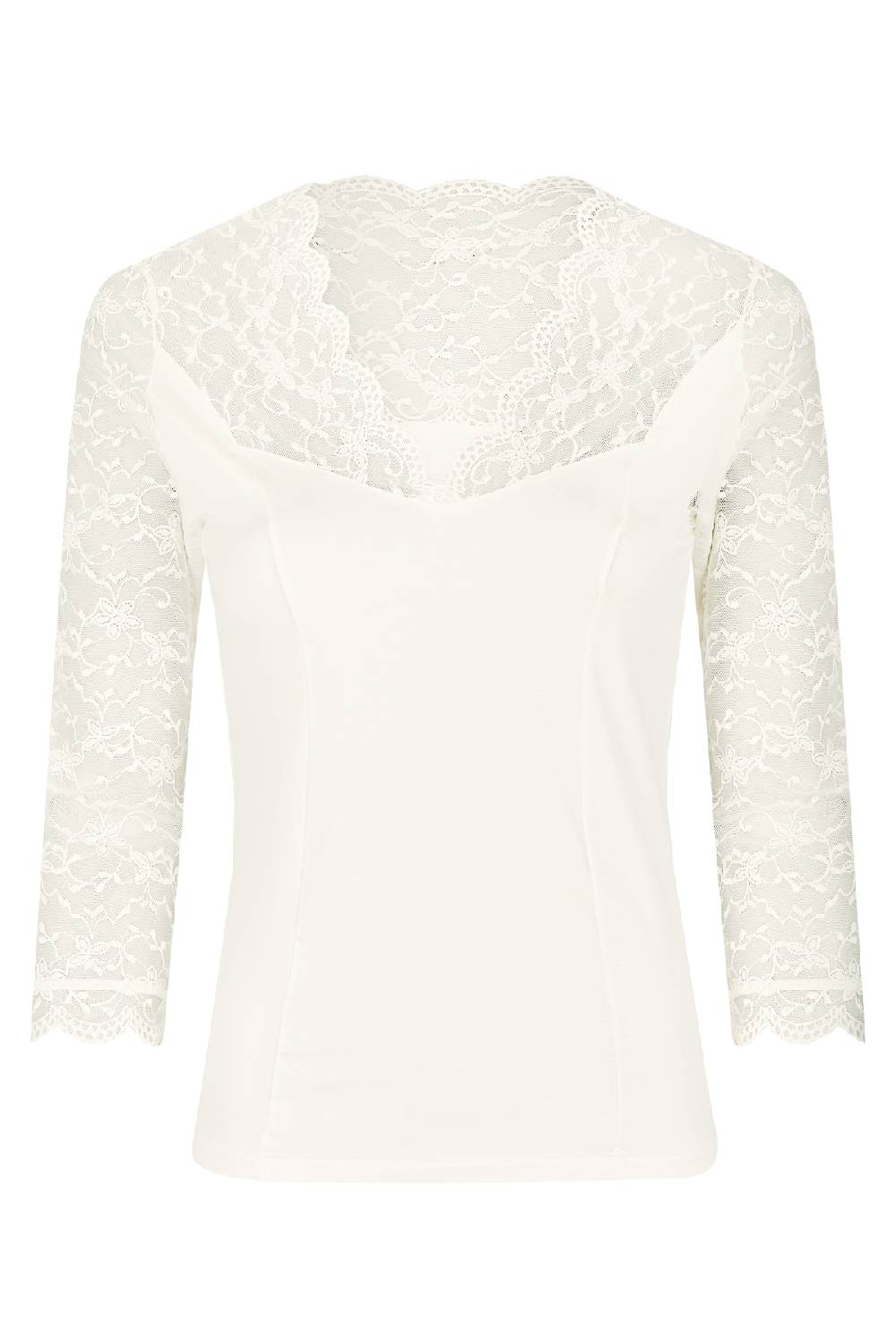 Nina Von C. Spitzenshirt, 3/4 Arm