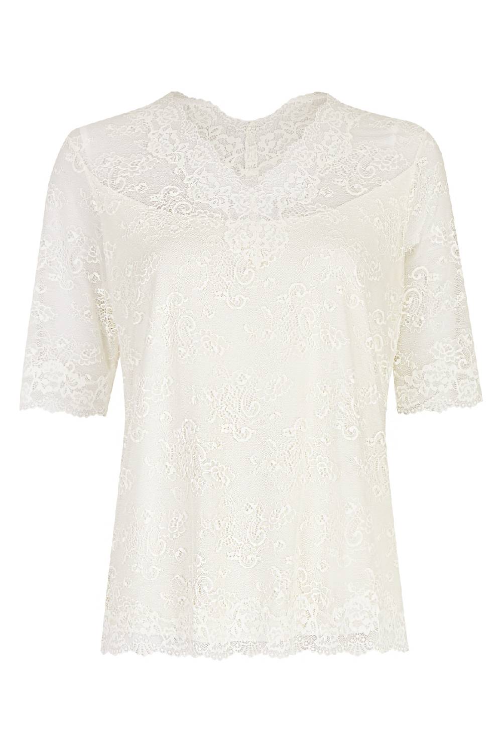 Nina Von C. Spitzenshirt, halbarm